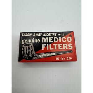 Vintage Genuine MEDICO Pipe Filters in Original Box, Unused - Old‎ but New